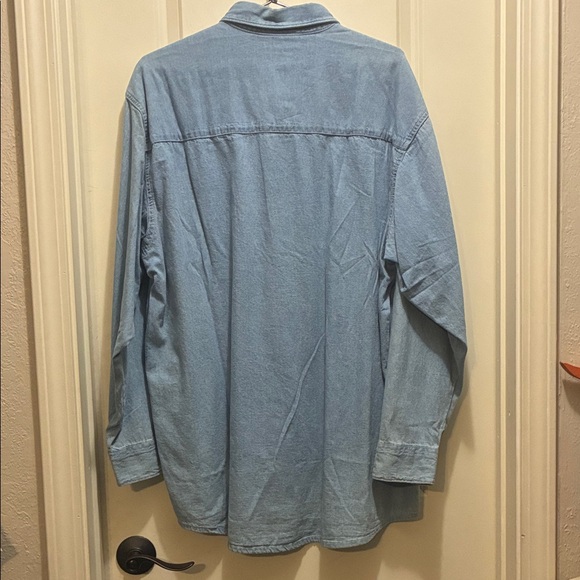 Vintage XL Three Rivers Respiratory Care Men's Blue Denim Shirt - Picture 4 of 4